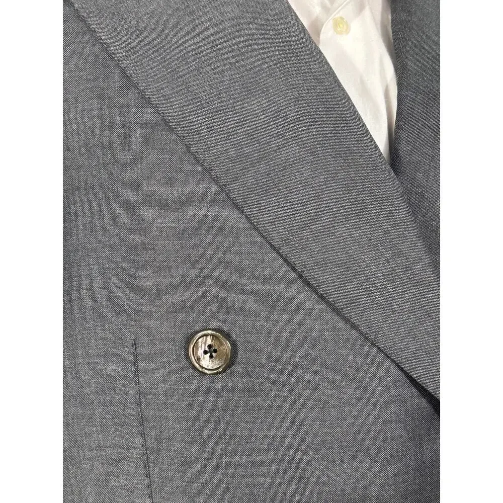 Tom Ford Charcoal Wool Peak Lapel Double Breasted 2Pc Suit 50C 40S US 34x29 Pant